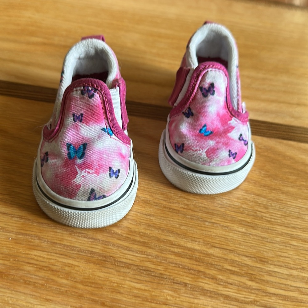 Vans toddler girls unicorn butterfly butterflies slip on .  Super condition. - Picture 2 of 9